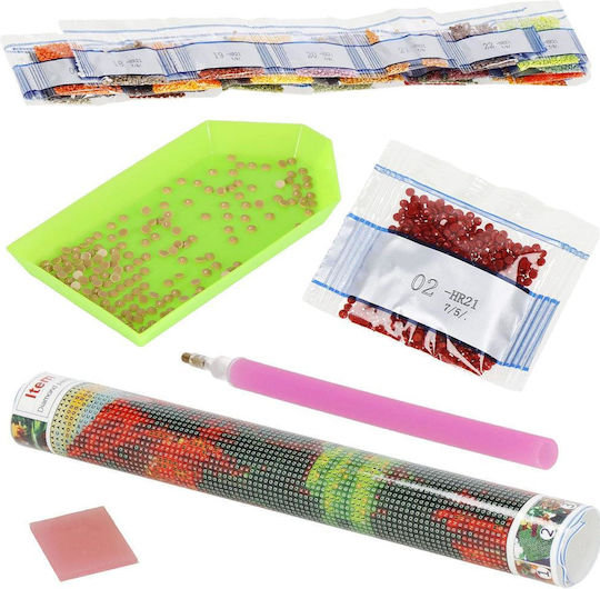 Set de Broderie cu Diamante 5D 30x40cm Design Cap de Dragon