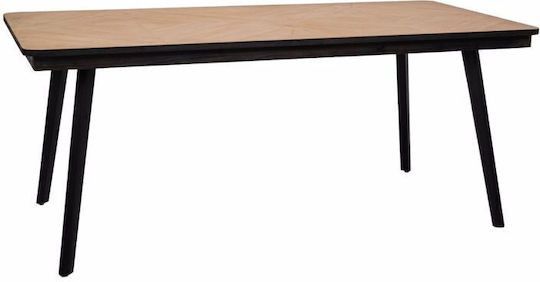 Τραπεζαρίας Μαύρα 180x90x77εκ.