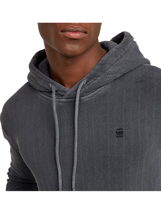 Garment Dyed Sweatshirt with Hood Gray