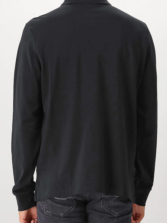 Polo Langarmbluse Black
