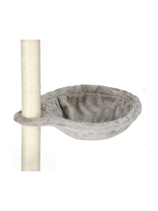 Stâlp pentru zgâriat pisici Copaci pentru pisici Gri 3 niveluri 27x27cm