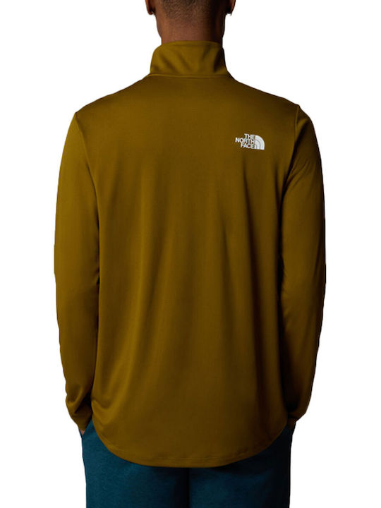 The North Face Men's Athletic Long Sleeve Blouse with Zipper Green