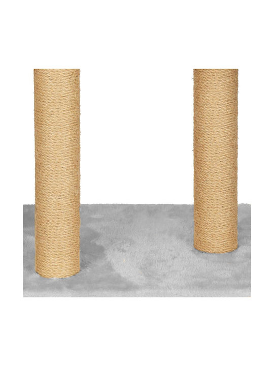 Stâlp pentru zgâriat pisici Copaci pentru pisici Gri 4 niveluri 49x35x136cm