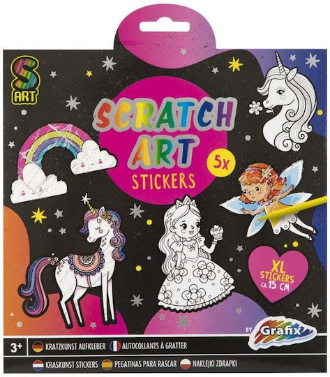 Set Creativ 5 Cartonașe XL de Răzuit Grafix