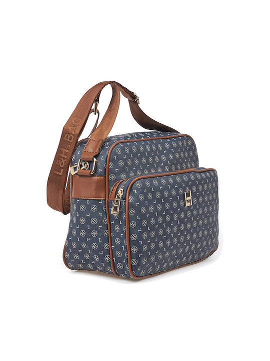 L&H Damen Tasche Schulter Blau