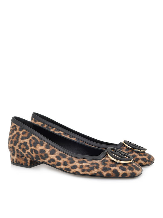 Tsakiris Mallas Synthetic Leather Multicolour Low Heels Animal Print