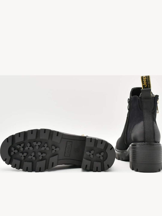 Women's Ankle Boots with Medium Heel Black