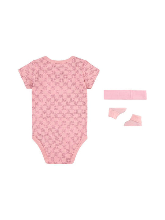 Jordan Baby Bodysuit Set Short-Sleeved with Accessories Rose