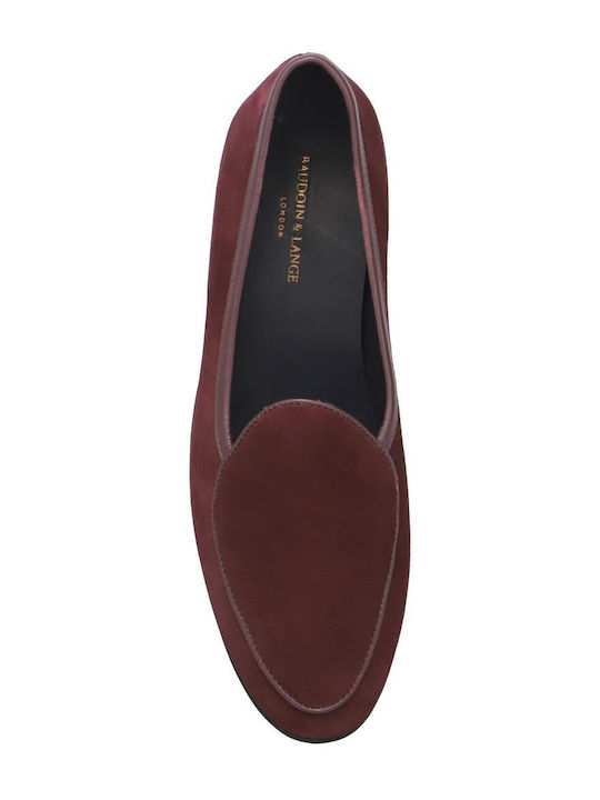 Mocasini dama în culoarea Burgundy
