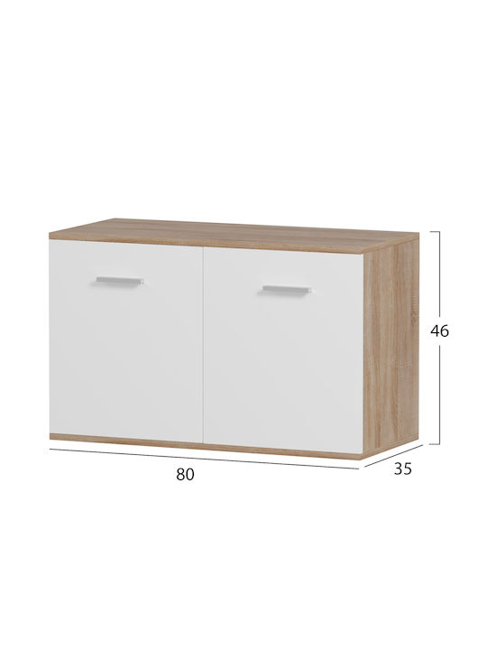 Dionne Eingangsmöbel mit Spiegel / Garderobe & Schuhschrank Shona-white 160x35x160cm