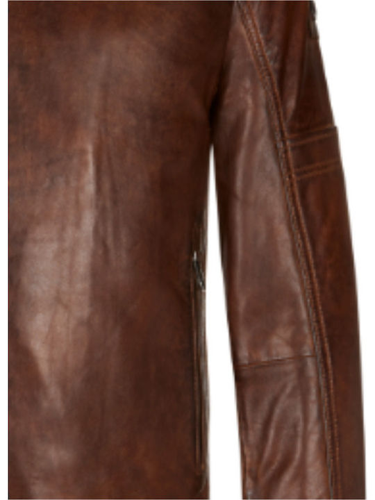 Δερμάτινο Μπουφάν Brown