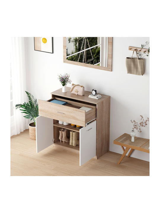 Dionne Eingangsmöbel mit Spiegel / Garderobe & Schuhschrank Shona-white 160x35x160cm