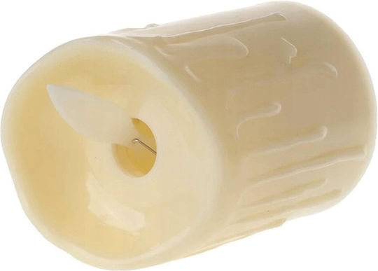 Decorative Led Candle Zola On Off Button Natural Flame Model 7x5 Cm