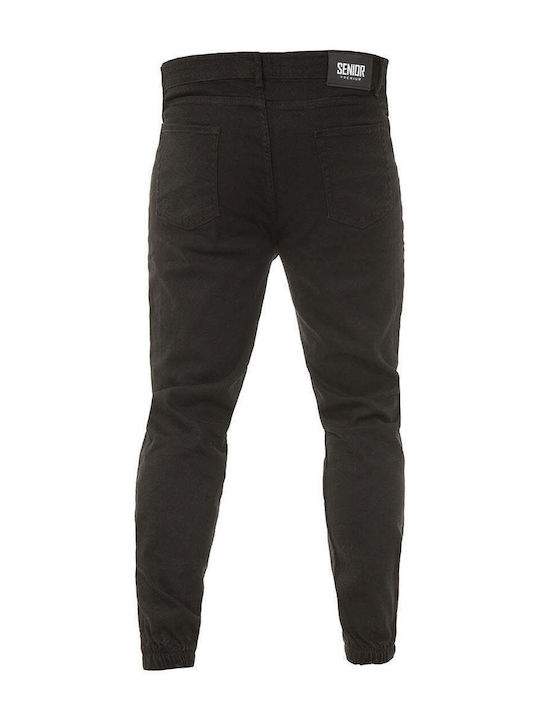 Men's Jeans Pants with Regular Straight Fit Black
