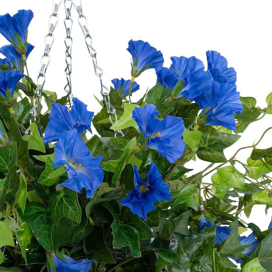 Globostar Artificial Garden Morning Glory Hanging Plant 20636 Artificial Hanging Decorative Plant Orchid Y55cm