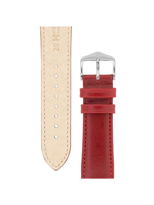 Hirsch Osiris Leather Strap Red 20mm