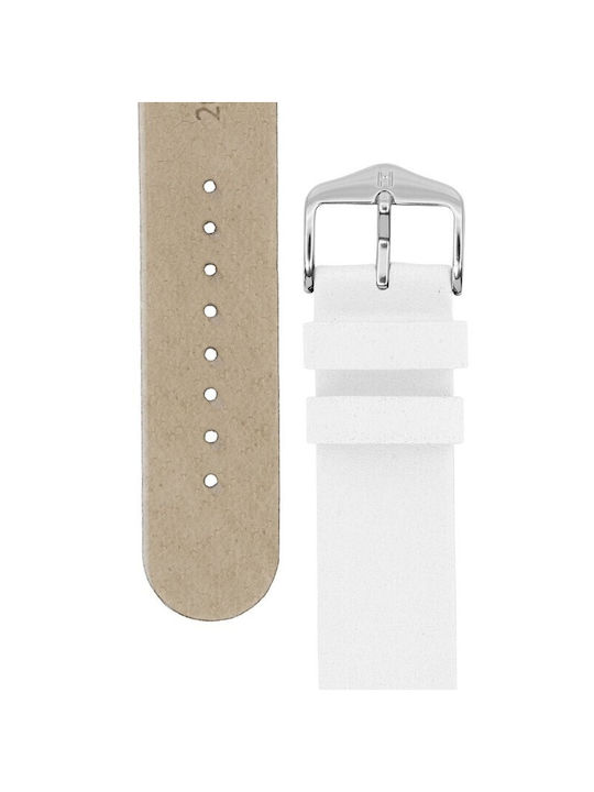 Hirsch Scandic Leather Strap White 30mm