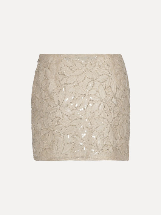 Rotate Mini Skirt Creme