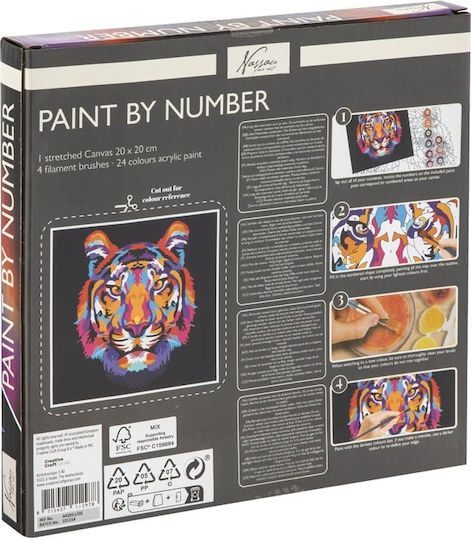 Creative Set Paint By Numbers Canvas Tiger Fine Art Nassau