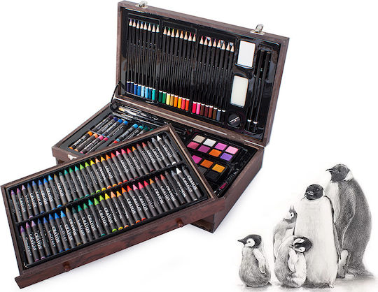 Set de Colorat Lemn 34x23cm 143buc