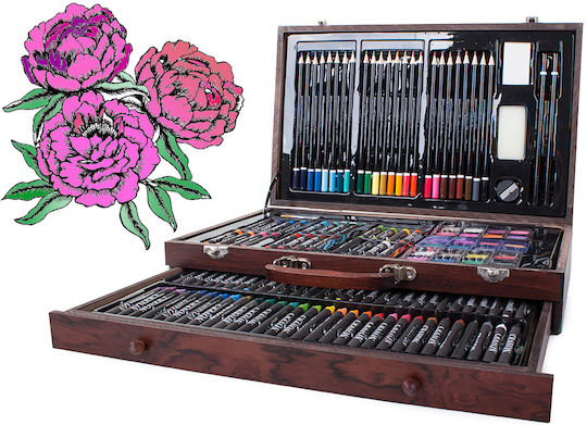 Set de Colorat Lemn 34x23cm 143buc