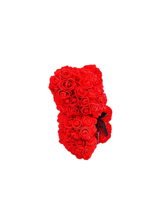 Teddybär aus künstlichen Rosen Red 25cm in Box Mohicans Black Line
