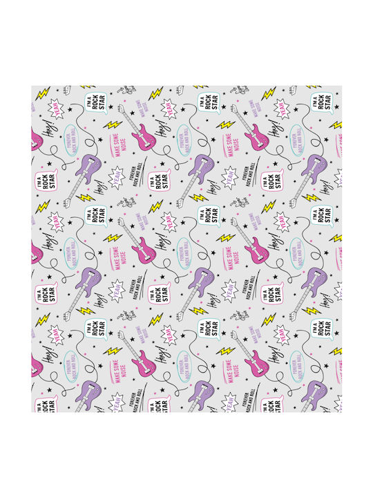 Cokitex Baby Sheets Set Crib Cotton Guitar Pink 125x175cm 3pcs