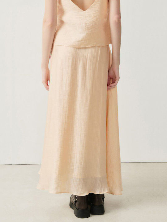 American Vintage Maxi Rock in Beige Farbe