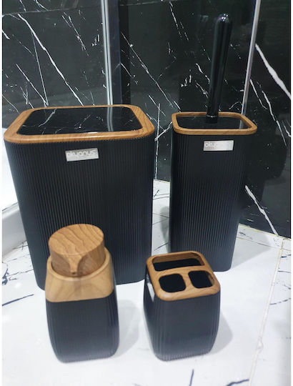 Set Accesorii Baie Plastic Maro