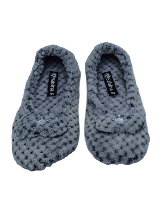 Soulis Shoes Closed Women's Slippers in Gray color