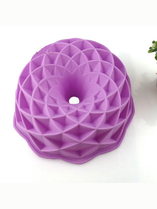 Sugar Love No Coating Silicone Cake Baking Pan Flower Blue 23.5x23.5x8.3cm