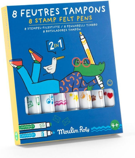 Moulin Roty Markere de Desen 15mm Set 8buc