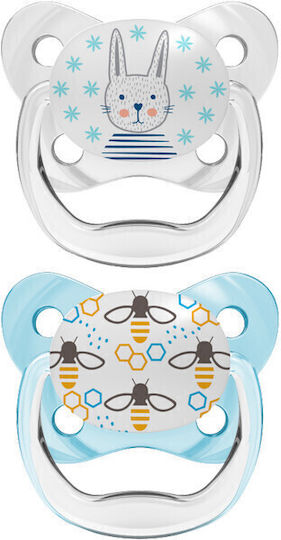Dr. Brown's Orthodontic Pacifiers Silicone with Case Butterfly - White for 0-6 months 2pcs