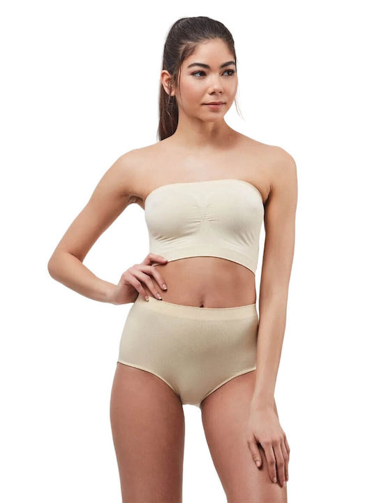 Ψηλόμεσα Γυναικεία Slip 2Pack Μπεζ