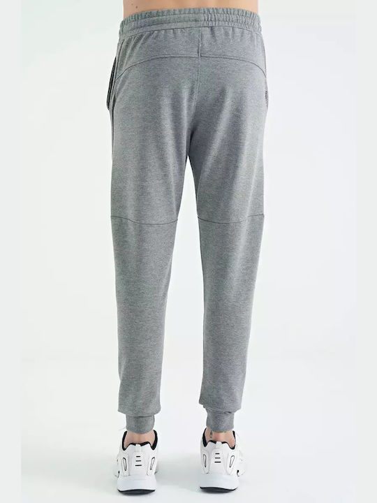 AIR JONES Men's Sweatpants with Rubber Grey Melange