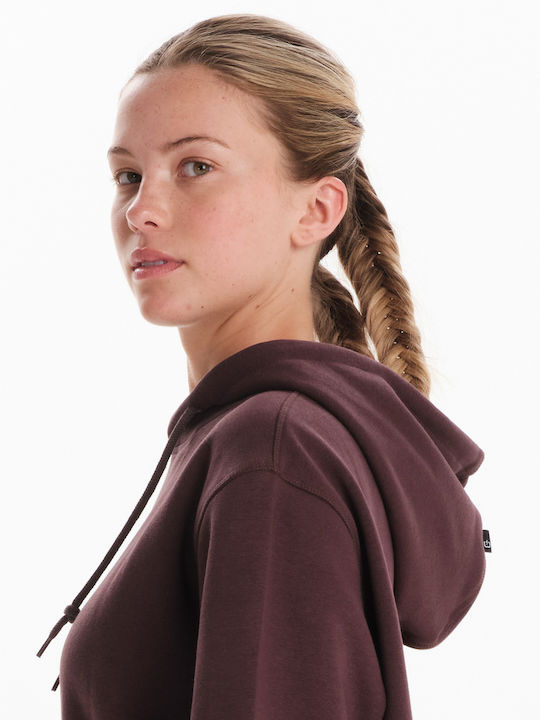 Women's Sweatshirt Hooded Burgundy