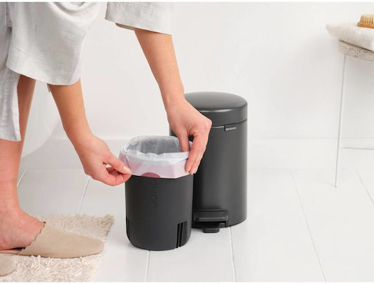 Brabantia Newicon Plastic Bathroom Basket 3lt Gray
