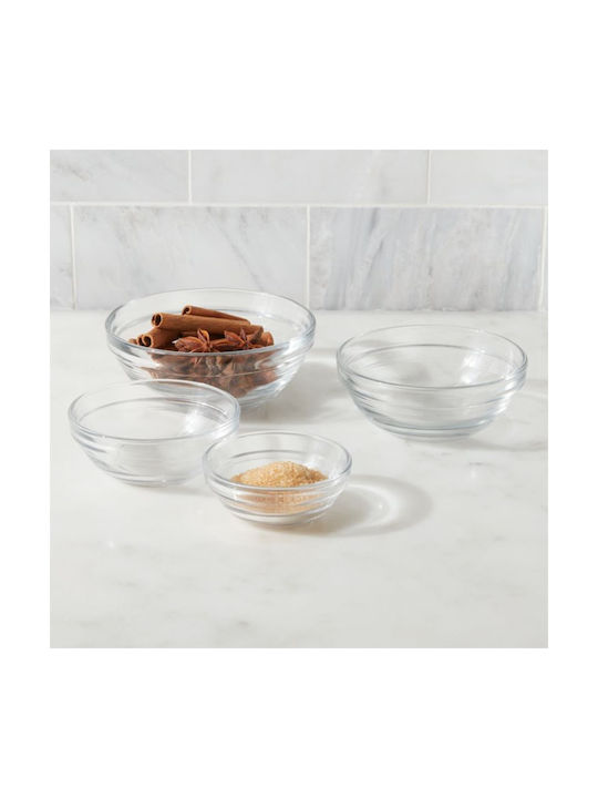 Duralex Lys Cereal Serving Bowl Round Glass Transparent with Diameter 12cm 6pcs