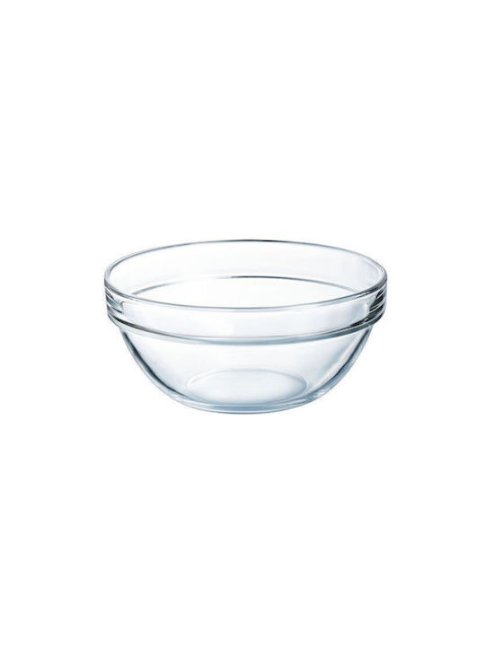 Uniglass Serving Bowl Round Glass Transparent with Diameter 10.5cm