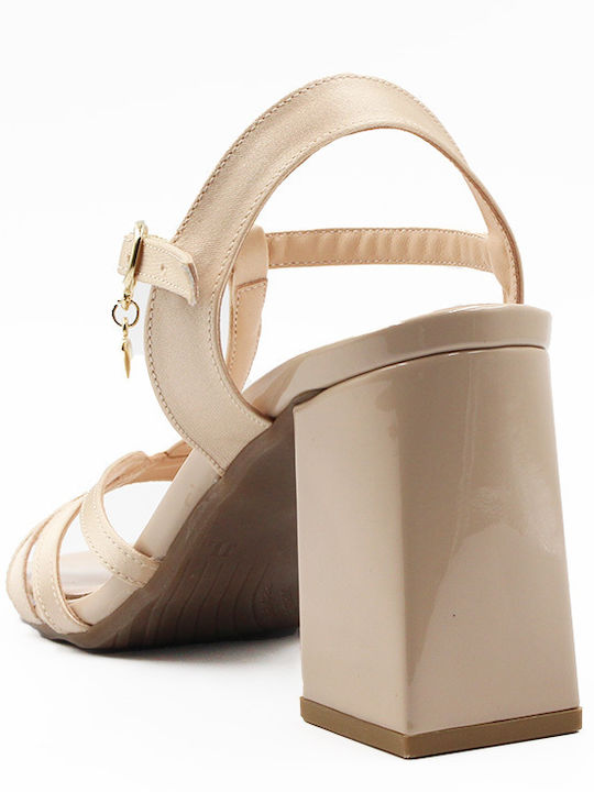 Leder Sandalen Beige