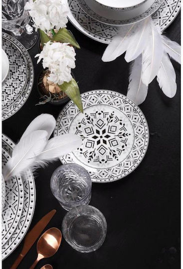 Cryspo Trio Nostro Cereal Serving Bowl Round made of Porcelain White with Diameter 16cm
