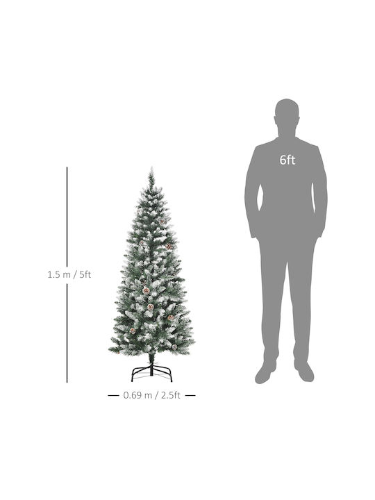 Weihnachtsbaum Beschneit 150cm mit 464 Abnehmbar Zweige