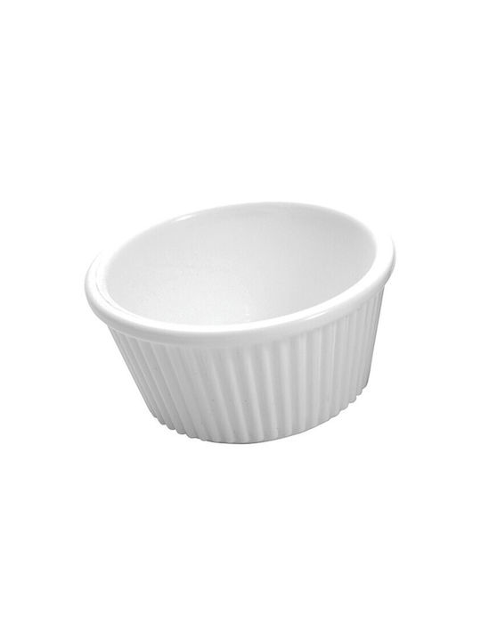 Dianomiki Schüssel Servierschüssel Rund Kunststoff Weiß mit Durchmesser 7cm