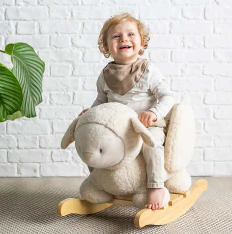 Nattou Schaukelspielzeug Lamm für 36++ Monate Beige