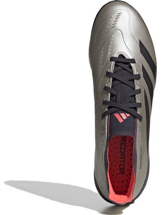 adidas Predator League Ποδοσφαιρικά Παπούτσια με Σχάρα TF Ασημί