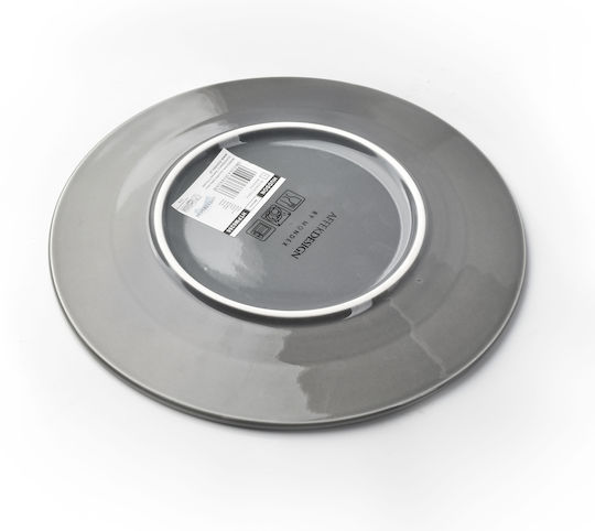 Lumarko Teller Untiefe aus Porzellan Gray mit Durchmesser 19cm