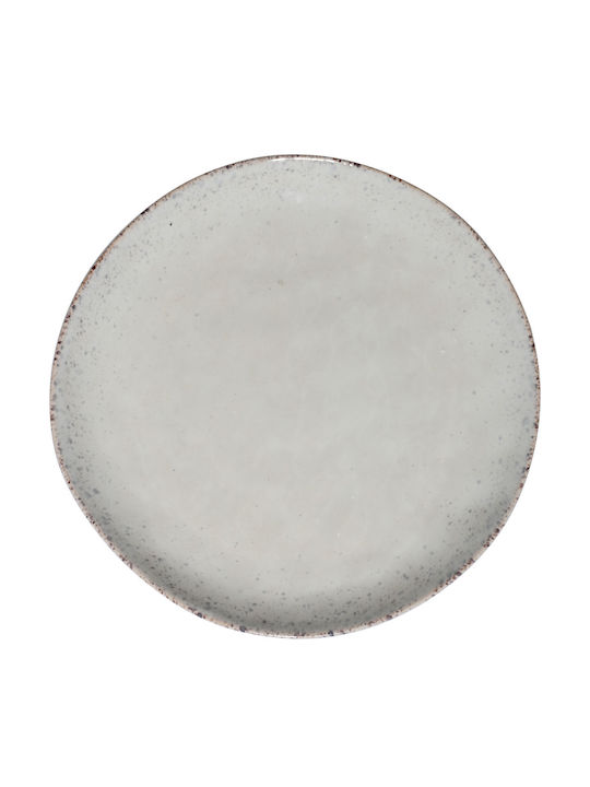 Estia Vignette Stoneware Plate Shallow Ceramic Gray with Diameter 27cm 4pcs