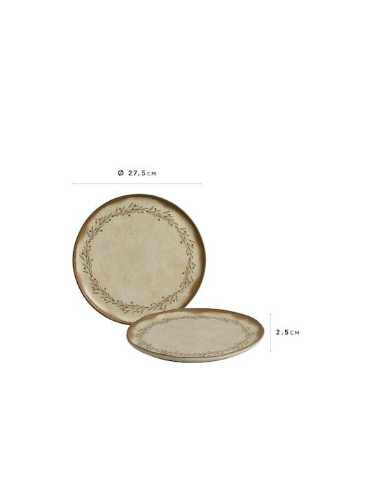 Porto Brasil Bio Nativa Porto Brasil Πιάτο Ρηχό Κεραμικό Γκρι με Διάμετρο 27.5cm