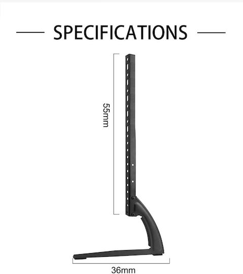 KAL Electronics D500 Επιτραπέζια Βάση Τηλεόρασης με Βραχίονα έως 75"