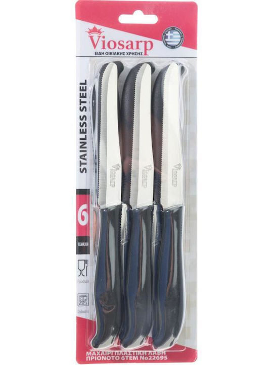 Viosarp General Use Knives Made of Stainless Steel Purple No22695 6 Pieces